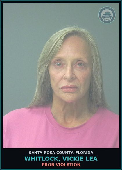 CCW arrest card for WHITLOCK, VICKIE LEA in Santa Rosa County: PROB VIOLATION