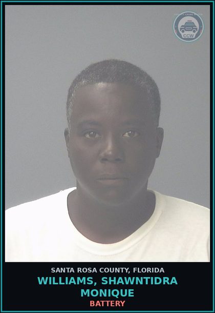 CCW arrest card for WILLIAMS, SHAWNTIDRA MONIQUE in Santa Rosa County: BATTERY