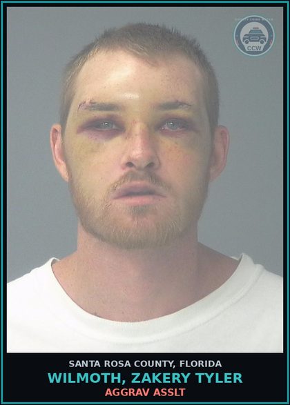 CCW arrest card for WILMOTH, ZAKERY TYLER in Santa Rosa County: AGGRAV ASSLT