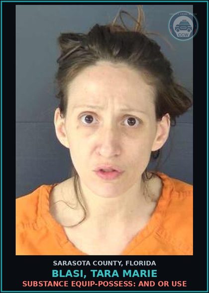 CCW arrest card for BLASI, TARA MARIE in Sarasota County: SUBSTANCE EQUIP-POSSESS: AND OR USE