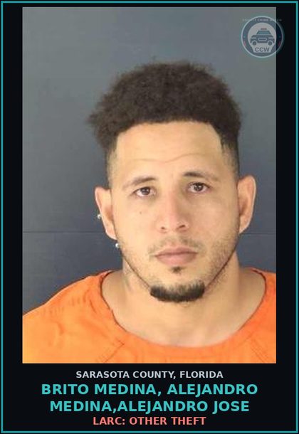 CCW arrest card for BRITO MEDINA, ALEJANDRO MEDINA,ALEJANDRO JOSE in Sarasota County: RESIST OFFICER: OBSTRUCT W/O VIOLENCE