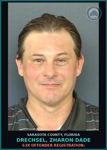 CCW arrest card for DRECHSEL, ZHARON DADE in Sarasota County: S3X OFFENDER REGISTRATION: