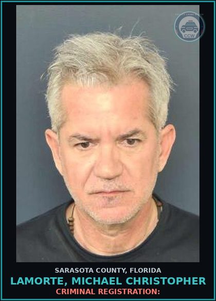 CCW arrest card for LAMORTE, MICHAEL CHRISTOPHER in Sarasota County: CRIMINAL REGISTRATION:
