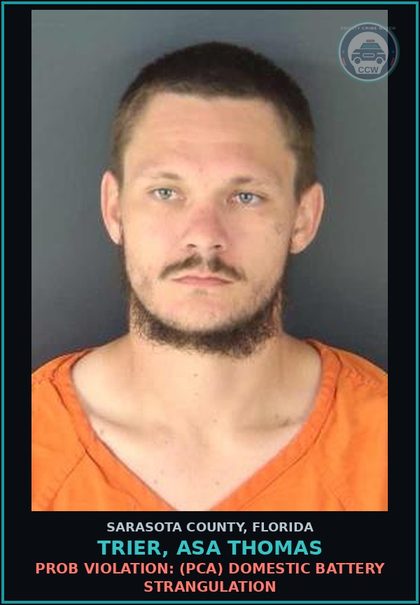 CCW arrest card for TRIER, ASA THOMAS in Sarasota County: MOVING TRAFFIC VIOL: DRIVE WHILE LIC SUSP HABITUAL OFFENDER