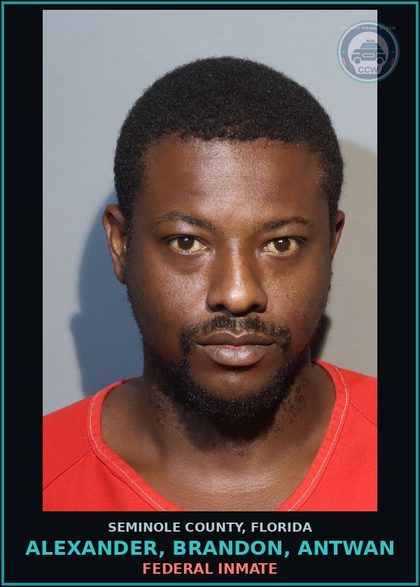 CCW arrest card for ALEXANDER, BRANDON, ANTWAN in Seminole County: FEDERAL INMATE