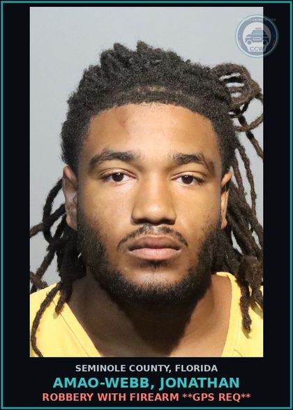 CCW arrest card for AMAO-WEBB, JONATHAN in Seminole County: AGGRAV BATTERY WITH A DEADLY WEAPON