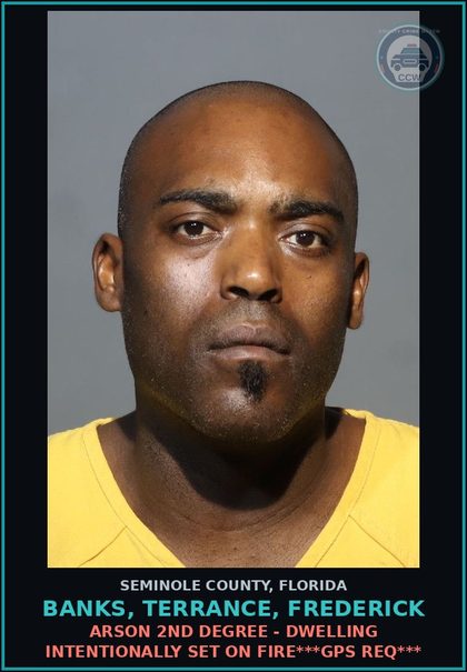 CCW arrest card for BANKS, TERRANCE, FREDERICK in Seminole County: AGGRAVATED ANIMAL CRUELTY; CAUSING EXCESSIVE PAIN OR DEATH