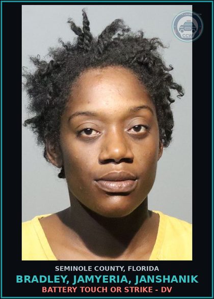 CCW arrest card for BRADLEY, JAMYERIA, JANSHANIK in Seminole County: RBC 09-17-26DRUG EQUIPMENT - POSSESS AND OR USE