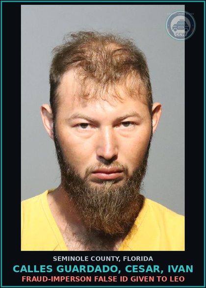 CCW arrest card for CALLES GUARDADO, CESAR, IVAN in Seminole County: IMMIGRATION DETAINER