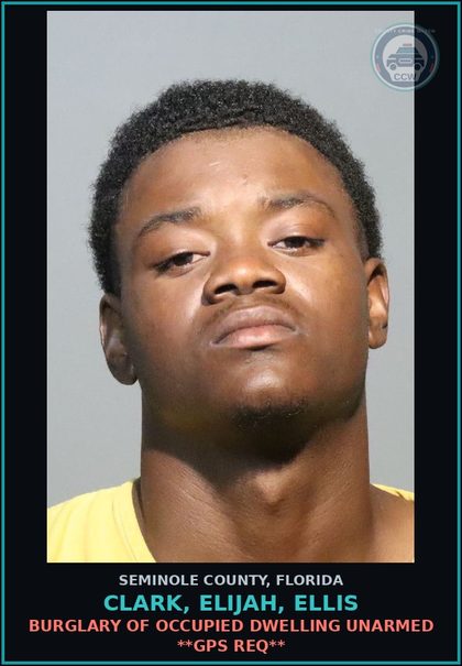 CCW arrest card for CLARK, ELIJAH, ELLIS in Seminole County: BATTERY TOUCH OR STRIKE (DV)