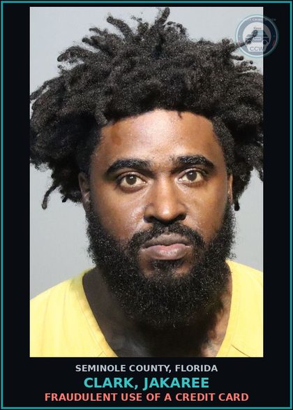 CCW arrest card for CLARK, JAKAREE in Seminole County: HOLD FOR ORANGE COUNTY VOP *WE BORROWED*