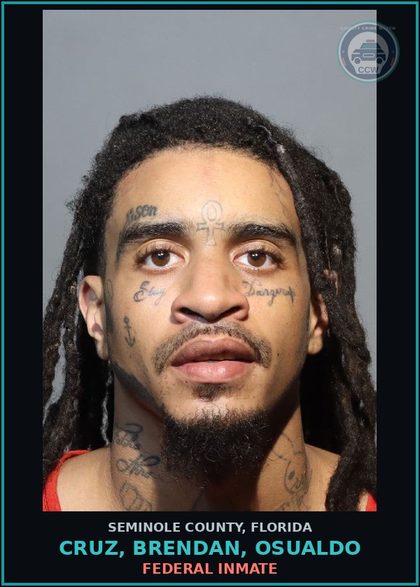 CCW arrest card for CRUZ, BRENDAN, OSUALDO in Seminole County: FEDERAL INMATE