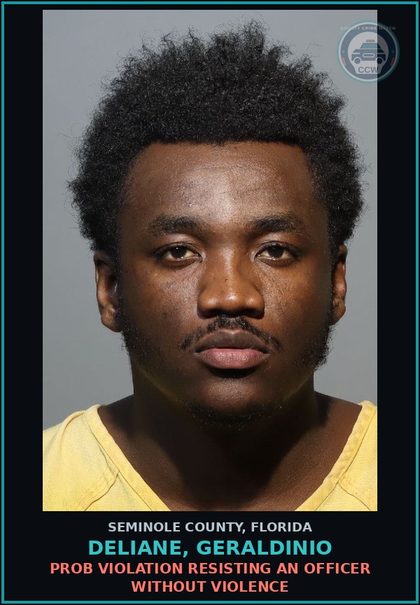 CCW arrest card for DELIANE, GERALDINIO in Seminole County: HOLD FOR IMMIGRATION DETAINER IN FILE