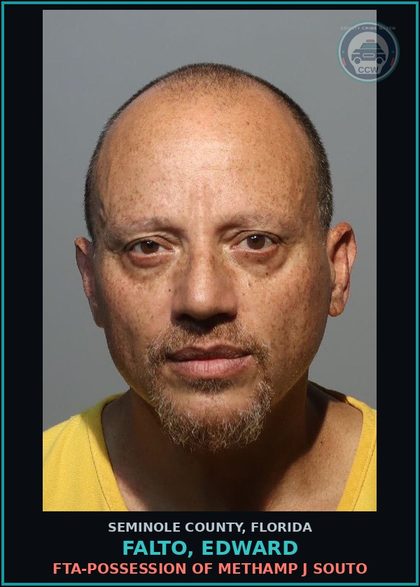CCW arrest card for FALTO, EDWARD in Seminole County: FTA-POSSESSION OF Methamp J SOUTO