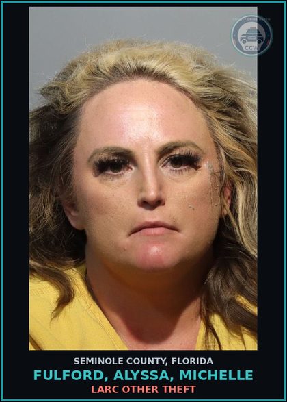 CCW arrest card for FULFORD, ALYSSA, MICHELLE in Seminole County: DRUG EQUIP-POSSESS PARAPHERNALIA
