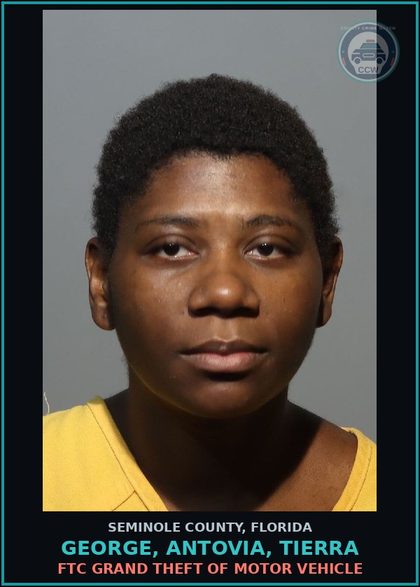 CCW arrest card for GEORGE, ANTOVIA, TIERRA in Seminole County: FTC FALSE IMPRISONMENT