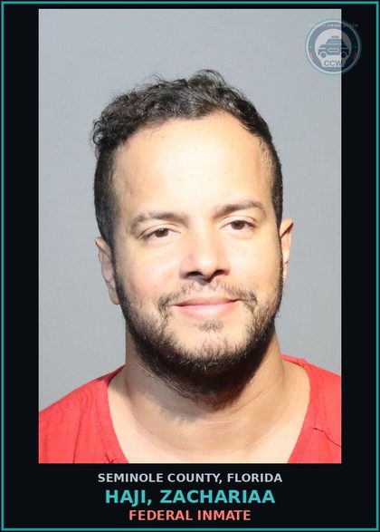 CCW arrest card for HAJI, ZACHARIAA in Seminole County: FEDERAL INMATE