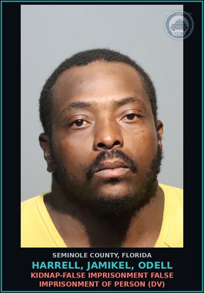 CCW arrest card for HARRELL, JAMIKEL, ODELL in Seminole County: BATTERY TOUCH OR STRIKE (DV)