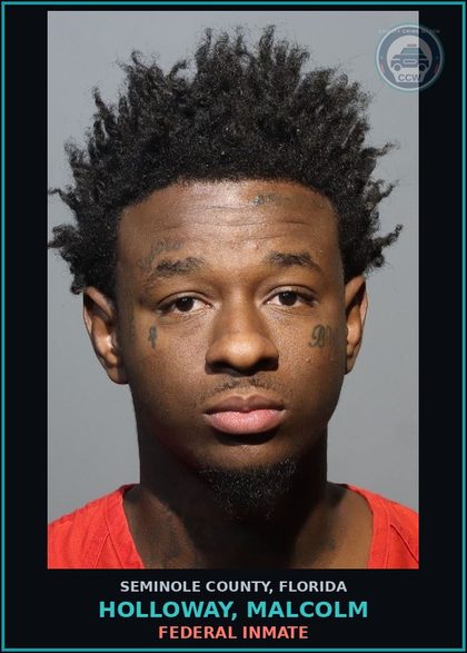 CCW arrest card for HOLLOWAY, MALCOLM in Seminole County: FEDERAL INMATE