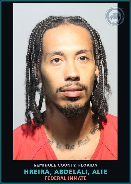 CCW arrest card for HREIRA, ABDELALI, ALIE in Seminole County: FEDERAL INMATE