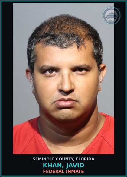 CCW arrest card for KHAN, JAVID in Seminole County: FEDERAL INMATE