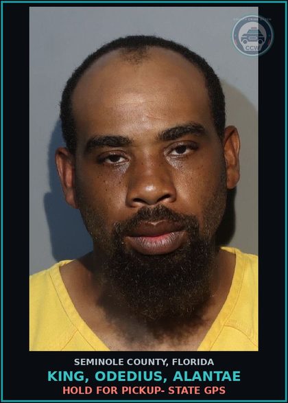 CCW arrest card for KING, ODEDIUS, ALANTAE in Seminole County: HOLD FOR PICKUP- STATE GPS