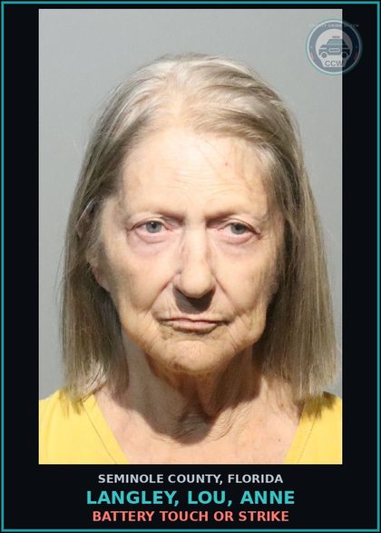 CCW arrest card for LANGLEY, LOU, ANNE in Seminole County: BATTERY TOUCH OR STRIKE