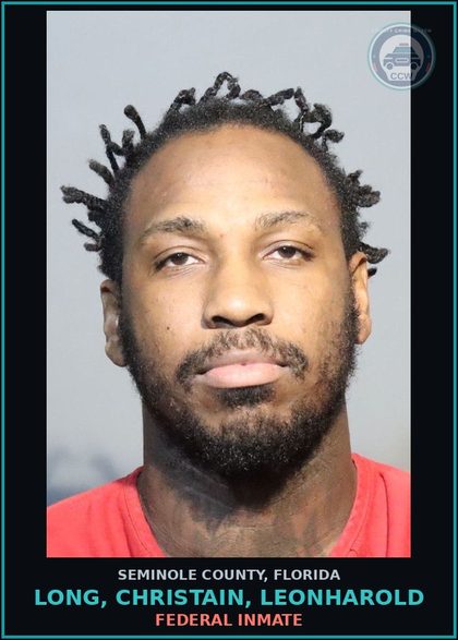 CCW arrest card for LONG, CHRISTAIN, LEONHAROLD in Seminole County: FEDERAL INMATE
