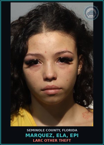 CCW arrest card for MARQUEZ, ELA, EPI in Seminole County: LARC OTHER THEFT