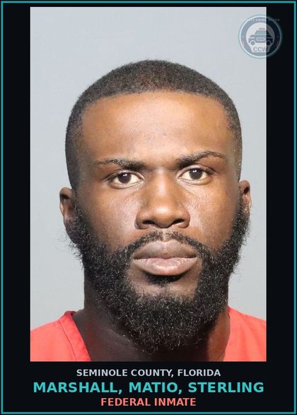 CCW arrest card for MARSHALL, MATIO, STERLING in Seminole County: FEDERAL INMATE
