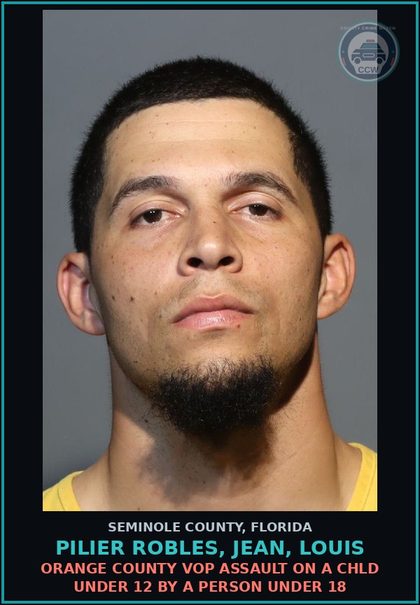 CCW arrest card for PILIER ROBLES, JEAN, LOUIS in Seminole County: HOLD FOR PICKUP CAME IN W/ STATE GPS