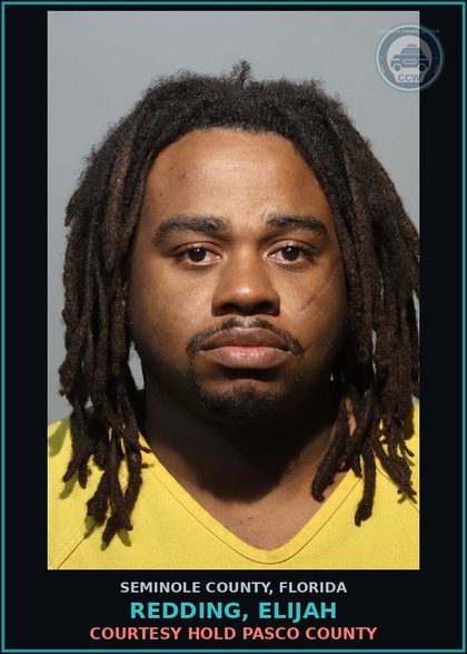 CCW arrest card for REDDING, ELIJAH in Seminole County: COURTESY HOLD PASCO COUNTY