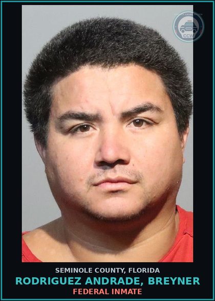 CCW arrest card for RODRIGUEZ ANDRADE, BREYNER in Seminole County: FEDERAL INMATE