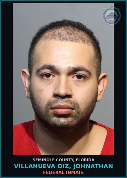 CCW arrest card for VILLANUEVA DIZ, JOHNATHAN in Seminole County: FEDERAL INMATE