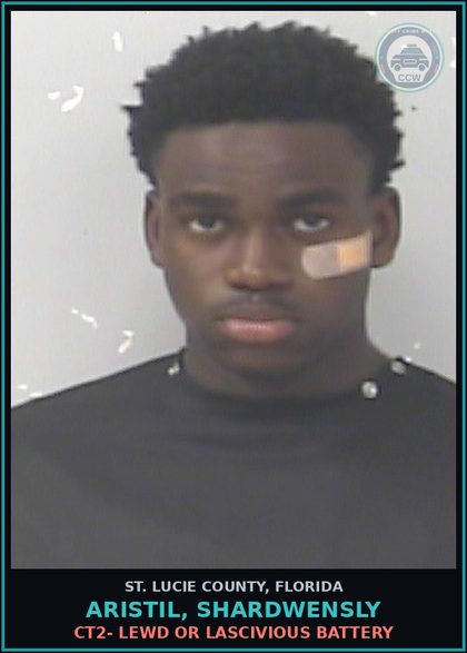 CCW arrest card for Aristil, Shardwensly in St. Lucie County: Ct2- Lewd Or Lascivious Battery