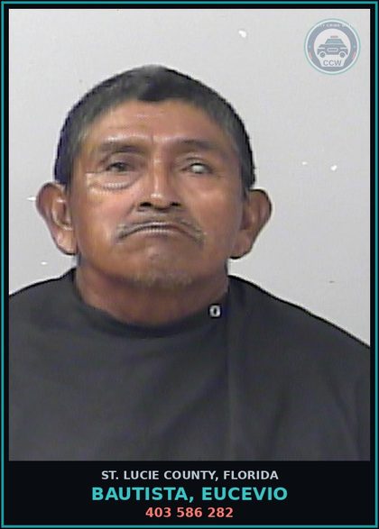 CCW arrest card for Bautista, Eucevio in St. Lucie County: 403 586 282