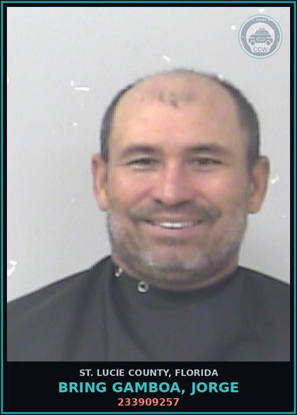 CCW arrest card for Bring Gamboa, Jorge in St. Lucie County: 233909257