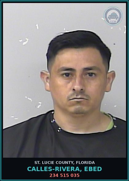 CCW arrest card for Calles-rivera, Ebed in St. Lucie County: 234 515 035