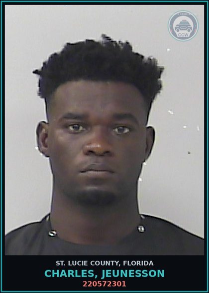 CCW arrest card for Charles, Jeunesson in St. Lucie County: 220572301