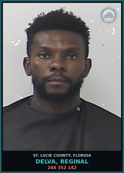 CCW arrest card for Delva, Reginal in St. Lucie County: 244 352 142