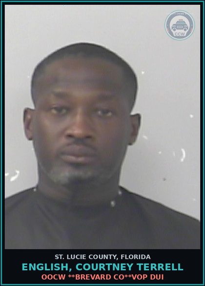 CCW arrest card for English, Courtney Terrell in St. Lucie County: Ct1 Violation Of Pretrial Release-domestic Violence