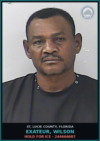 CCW arrest card for Exateur, Wilson in St. Lucie County: Hold For Ice - 244666687