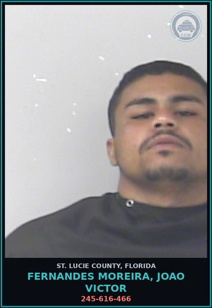 CCW arrest card for Fernandes Moreira, Joao Victor in St. Lucie County: 245-616-466
