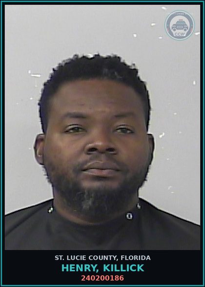 CCW arrest card for Henry, Killick in St. Lucie County: 240200186