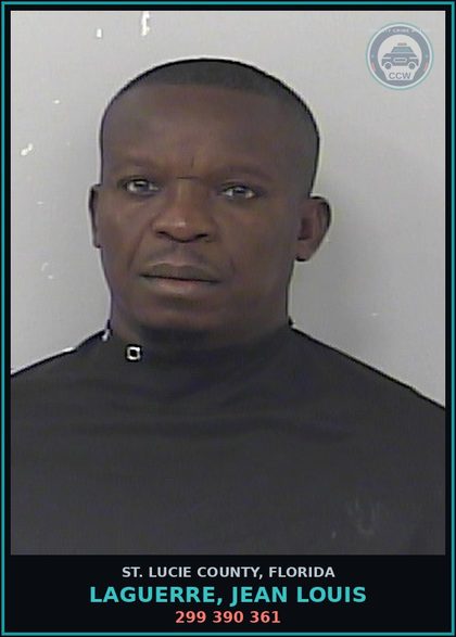CCW arrest card for Laguerre, Jean Louis in St. Lucie County: 299 390 361