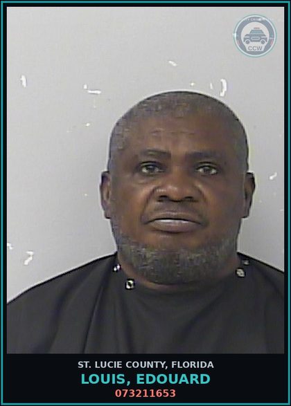CCW arrest card for Louis, Edouard in St. Lucie County: 073211653