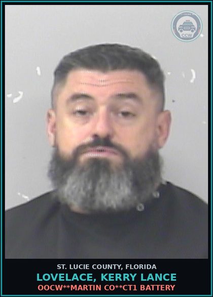 CCW arrest card for Lovelace, Kerry Lance in St. Lucie County: Readmit-ct1 Driving Under The Influence-impairment-property Damage-one Prior Convction