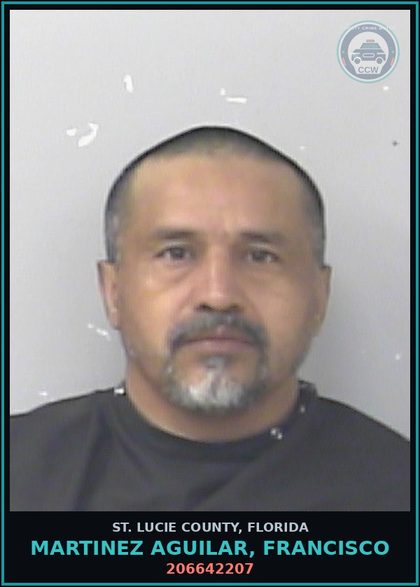 CCW arrest card for Martinez Aguilar, Francisco in St. Lucie County: 206642207