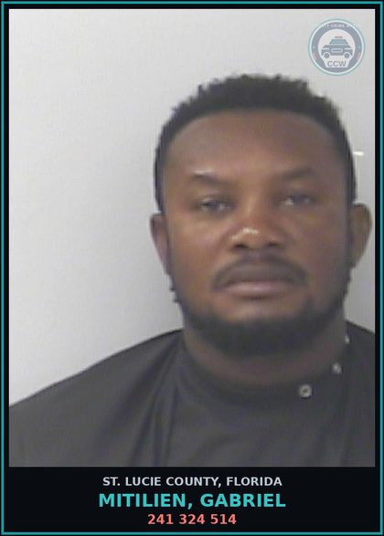 CCW arrest card for Mitilien, Gabriel in St. Lucie County: 241 324 514