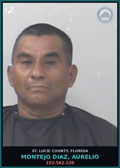 CCW arrest card for Montejo Diaz, Aurelio in St. Lucie County: 222-562-220